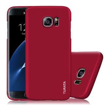 TURATA Slim Fit Four Layer Paint Coated Case for Samsung Galaxy S7 Edge - Red