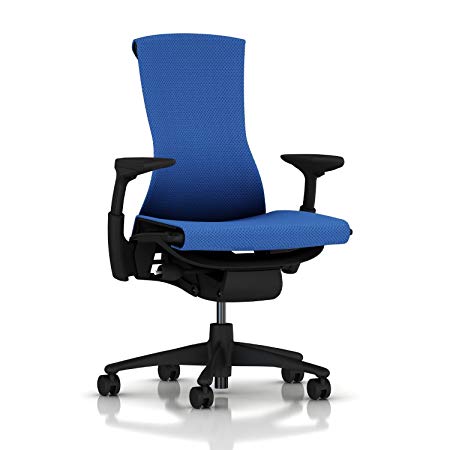 Herman Miller Embody Ergonomic Office Chair | Fully Adjustable Arms and Carpet Casters | Berry Blue Balance