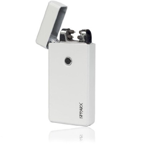 USB Lighter - SPPARX Arc Lighter - FASTER - STRONGER - SAFER - Dual Arc Flameless Electronic Lighter, Rechargeable Lighter Windproof, Cigarette Lighter, Candle Lighter, USB cable, Gift Box