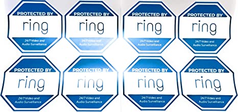 8 - Ring Doorbell Security Sticker Decals - Double-Sided