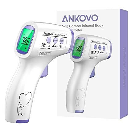 Forehead Thermometer for Adults and Kids, Non Contact Infrared Thermometer for Baby, Digital Thermometer Forehead with Instant Readings, Fever Alarm and Memory Recall