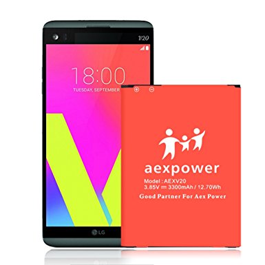 AexPower LG V20 Battery BL-44E1F 3300mAh Li-ion Replacement Spare Battery