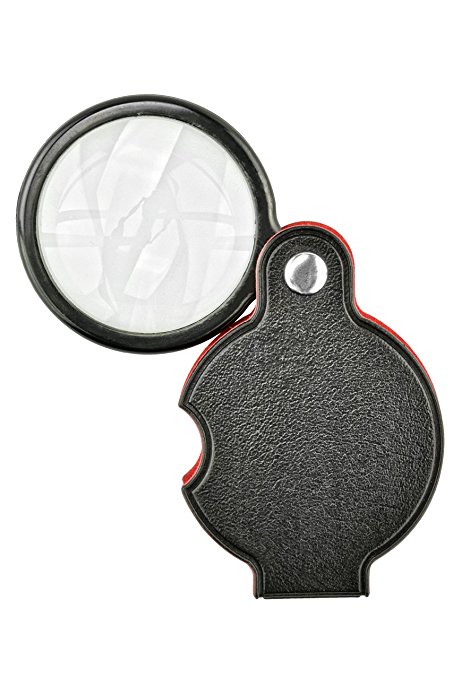 SE MF2054B 5x Folding Pocket Magnifier with 1-1/2" Glass Lens Diameter