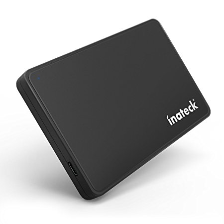 Inateck USB Type C 3.1（Gen 1） 2.5-inch External HDD Hard Drive Disk Enclosure Case with USB C Interface Optimized for SSD, Support SATA III/II/I Tool-Free Design - Black