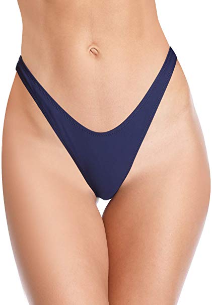 SHEKINI Women's Sexy Women's Bikini Thong Bottom Brazilian V Cheeky Swimsuit