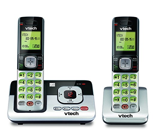 Vtech CS6829-2 DECT 6.0 Cordless Phone and Digital Answering System with 2 Handsets