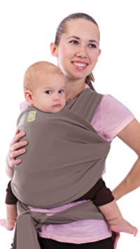 Baby Wrap Carrier by KeaBabies - All-in-1 Stretchy Baby Wraps - 3 Colors - Baby Sling - Infant Carrier - Hands-Free Babies Carrier Wraps | Great Baby Shower (Copper Gray)