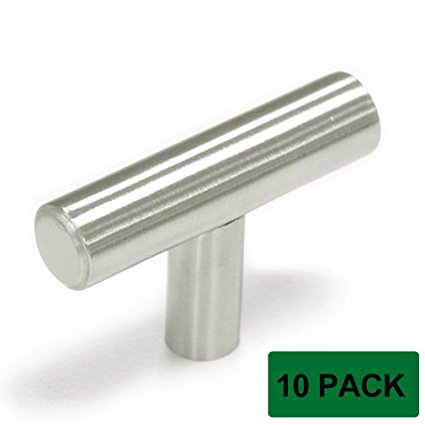 Probrico PD201HSS Kitchen Cabinet Drawer Handles And Pulls Stainless Steel (T-Knob, 10 Pack)