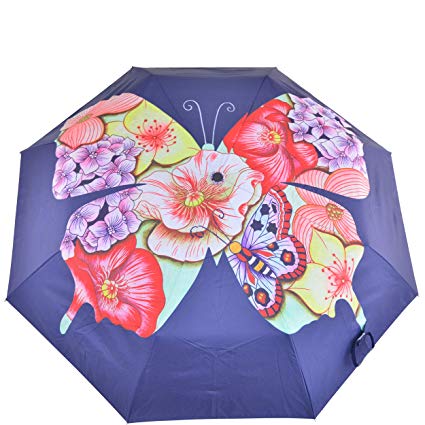 Anuschka Umbrella AUTO Open/Close | UPF 50  | 38” Waterproof Windproof Canopy