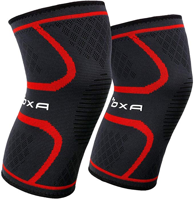 Knee Sleeves 2 Packs Compression Knee Brace Women Men Cycling Leg Knee Warmers, Support for All Sports