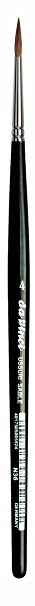 da Vinci Watercolor Series 36 Paint Brush, Round Russian Red Sable with Black Handle, Size 4