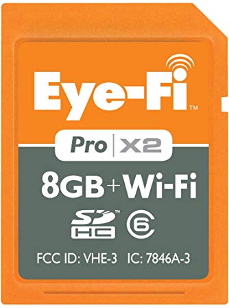 Eye-Fi Pro X2 8GB Wireless SD Memory Card - EYE-FI-8PC Wi-Fi SD Memory Card