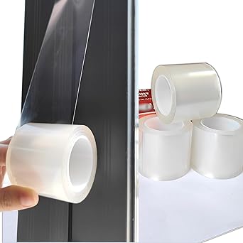 Transparent Window Weather Sealing Tape Reusable, No Damaging for Paint, Removable Window Insulation Sealing Film Tape Waterproof, Without Residue, Clear and Washable, Multipurpose