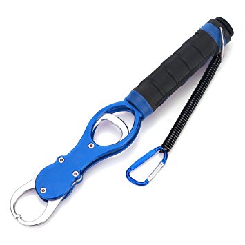Fish Gripper, Ticoze Fish Lip Gripper Portable with Rustproof Stainless Steel/Rustproof Aluminum Alloy and TPR Handle