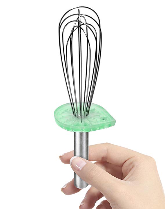 Whisk Wiper mini - Clean a Whisk Without The Mess - Multipurpose Kitchen Tool - Includes 8" Stainless-Steel Whisk (Color: Aquamarine)