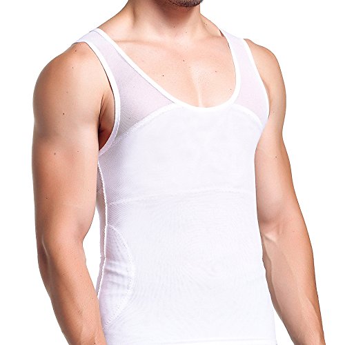 Gynecomastia Compression Shirt to Hide Man Boobs Moobs Slimming Mens Shapewear
