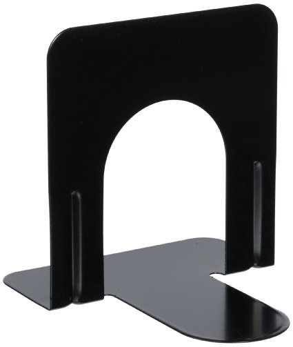 Universal Economy Bookends, Standard, 4 3/4 x 5 1/4 x 5, Heavy Gauge Steel, Black, 1 Pair (UNV54051)