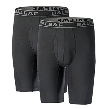 Baleaf Men's 9" Sport Boxer Briefs Performance Underwear (2-Pack)