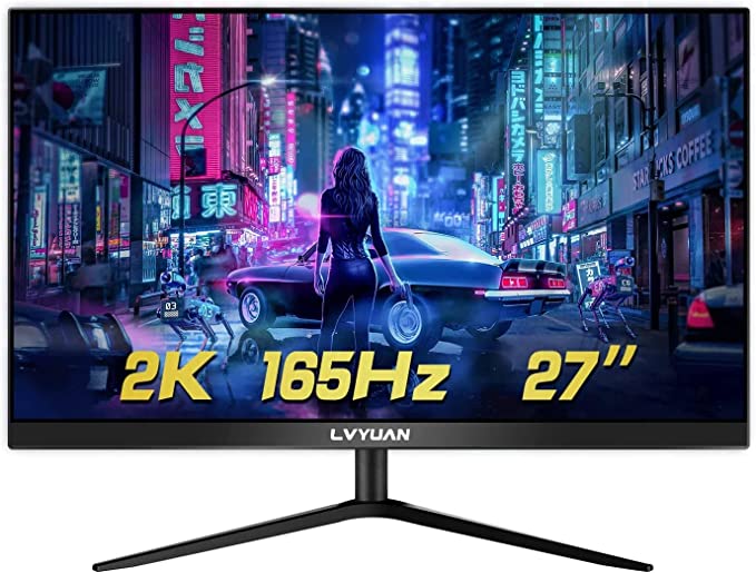 LVYUAN 27 inch 165hz IPS Gaming Monitor,Full HD Frameless 100% sRGB 2K Fast IPS Monitor, FreeSync Gaming Monitor