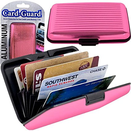 Aluminum Credit Card Wallet - RFID Blocking Case - Pink