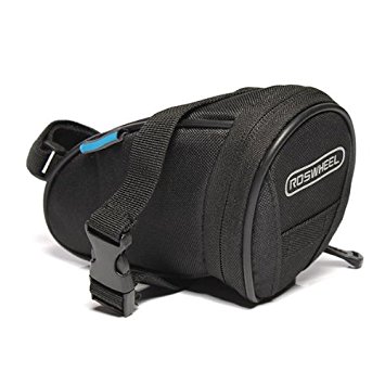 ROSWHEEL Cycling Bicycle Bike Saddle Bag Rear Tail Back Seat Pouch Waterproof black