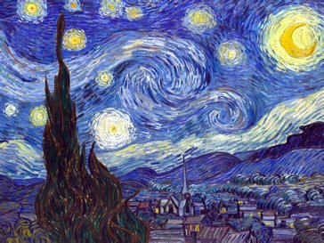 Wieco Art Large Starry Night by Van Gogh Oil Paintings Giclee Canvas Prints Wall Art for Home Office Decorations