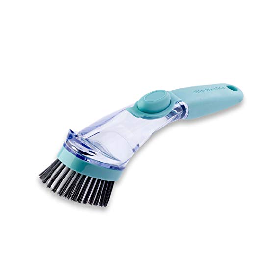 Kitchenaid Soap Dispensing Sink Brush, Aqua Sky