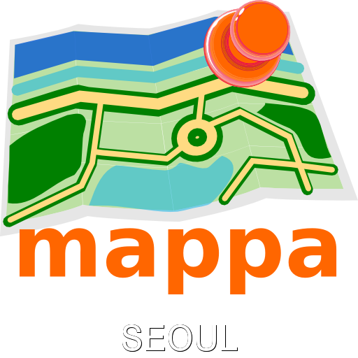 Seoul, South Korea, Offline mappa Map