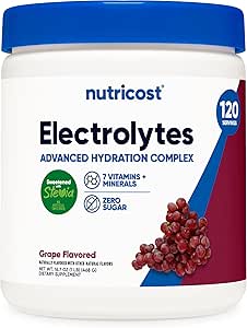 Nutricost Electrolyte Complex Powder (120 Servings, Grape) - Hydration Supplement Drink Mix with Vitamins and Minerals