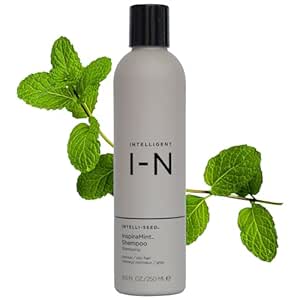 Intelligent Nutrients InspiraMint Shampoo, Invigorating Organic Mint Daily Shampoo for Fine and Oily Hair, Balancing, Refreshing, Color-Safe, Vegan, 8.5 Fl Oz