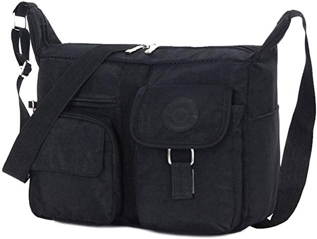Tibes Travel Messenger Bag Casual Shoulder Bag Oxford Fabric Crossbody Bag for Women/Mens