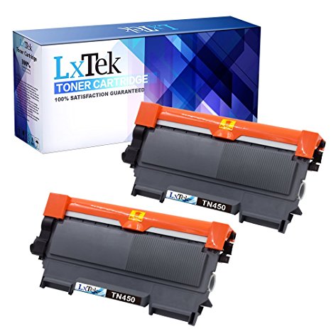 LxTek Compatible Toner Cartridge Replacement Set For Brother TN450 (2 Black Toners) For Use With Brother LaserJet HL-2230 HL-2240 HL-2240D HL-2270DW HL-2280 MFC-7240 MFC-7360N MFC-7860DW