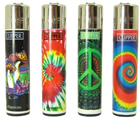 Bundle - 4 Items - Clipper Lighter Tie Dye Trip Collection by Clipper