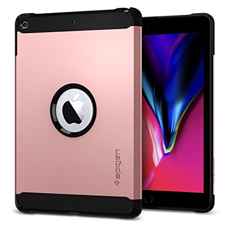 Spigen iPad 9.7 2018 / 2017 Case, Tough Armor iPad 9.7 Case with SF Coated Non Slip Matte Surface and Extreme Heavy Duty Protection and Air Cushion Technology for Apple iPad 9.7 inch - Rose Gold