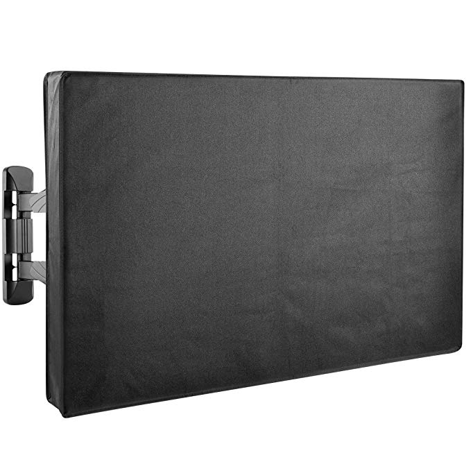 VIVO Flat Screen TV Cover Protector with Zippers for 55" to 58" Screens Universal Outdoor Weatherproof Water Resistant (COVER-TV055ZB)