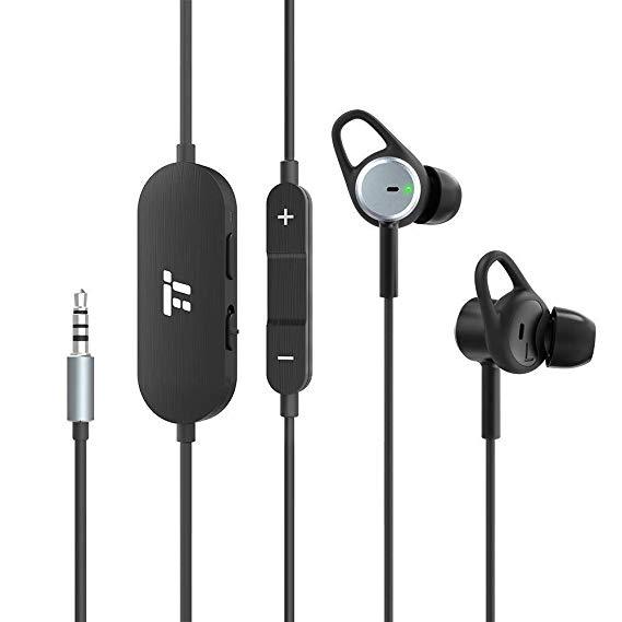 Active Noise Cancelling Earbuds, TaoTronics Wired Headphones HiFi Stereo Bass in-Ear Earphone with Built-in Mic, Remote Aware Mode