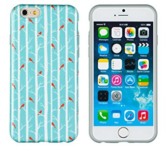 iPhone 6 Case, DandyCase PERFECT PATTERN *No Chip/No Peel* Flexible Slim Case Cover for Apple iPhone 6 (4.7" screen) - LIFETIME WARRANTY [Vintage Birds in a Tree]