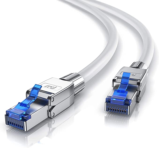 Primewire – 20m CAT 8 Ethernet Cable – 8.1 Standard Class 1 - Cat 8 Gigabit Lan Network cable RJ45-40000 Mbit s – S FTP PIMF Shielding - High Speed Ethernet Cable – Switch Router Modem