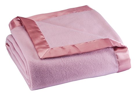 Miles Kimball Satin Fleece Blanket by OakRidge ComfortsTM