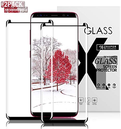 Gozhu [2-Pack] Galaxy S8 Plus Screen Protector Tempered Glass,[Anti-Fingerprint][No-Bubble][Scratch-Resistant] Glass Screen Protector for Samsung Galaxy S8 Plus