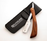 Pure Wood Shaving Razor  Cut Throat Razors  Shavette Razor coolcut  Free Blades and Pouch Wood-r5