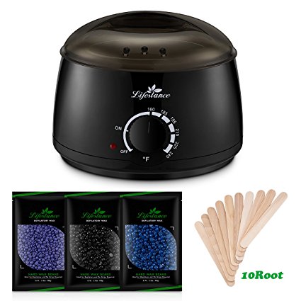 Lifestance wax warmer hair removal kit with 2025 hard wax beans and wax applicator sticks