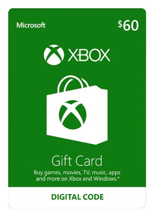Xbox $60 Gift Card - Digital Code