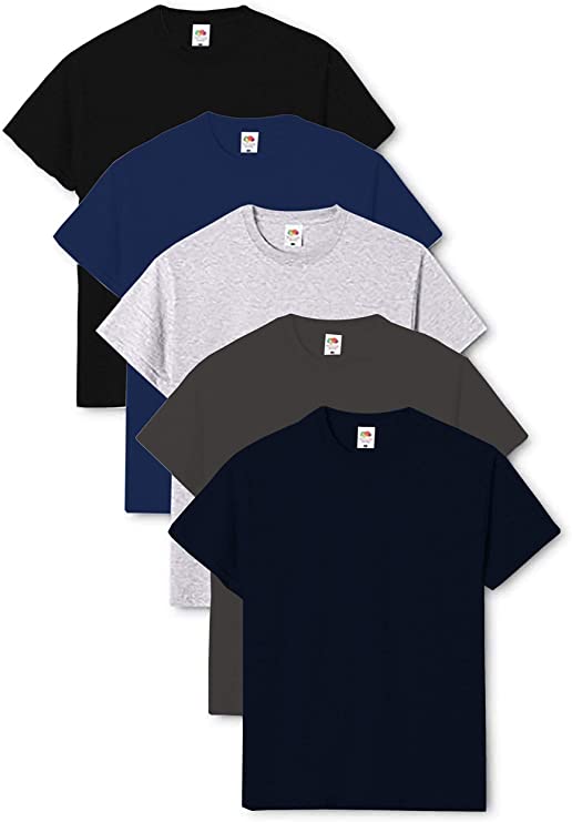 Fruit of the Loom Men's Heavy T-Shirt Pack of 5