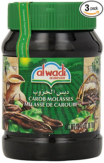 Alwadi Al Akhdar Carob Molasses, 24.75-Ounce Jars (Pack of 3)