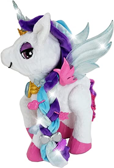 VTech Myla The Magical Make-Up Unicorn Toy with Microphone for Kids, Soft Toy for Kids, Musical Toy with Sounds and Sing-Along Songs, Sensory Toy for Boys and Girls Aged 5 Years and Above