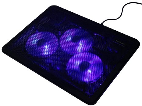 LotFancy Laptop Cooling Pad Cooler with 3 Fans with Led Light For 13 - 156 Inch Laptop Notebook Tablet