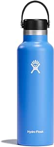 Hydro Flask Stainless Steel Standard Mouth Water Bottle with Flex Cap and Double-Wall Vacuum Insulation