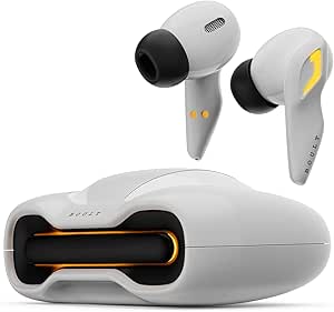 Boul't Audio UFO Truly Wireless in Ear Earbuds with 48H Playtime, Built-in App Support, 45ms Low Latency Gaming, 4 Mics ENC, Breathing LEDs, 13mm Bass Drivers Ear Buds TWS, Made in India (White Opal)