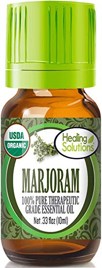 Organic Marjoram Essential Oil (100% Pure - USDA Certified Organic) Best Therapeutic Grade Essential Oil - 10ml